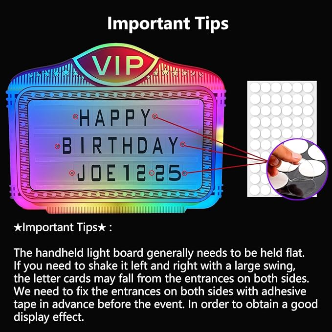 LED Handheld Bottle Service Display Sign,LED Letter Bottle Presenter,Bottle Service Lights Sign with 4 Set Letters & 1 Set Number,Nightclub LED Bottle Presenter for Home Decor, Birthday Parties,(A)