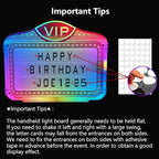 LED Handheld Bottle Service Display Sign,LED Letter Bottle Presenter,Bottle Service Lights Sign with 4 Set Letters & 1 Set Number,Nightclub LED Bottle Presenter for Home Decor, Birthday Parties,(A)