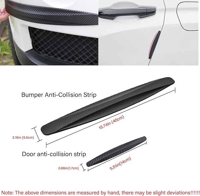 8 Packs Anti-Collision Patch Car Bumper Guard Strip Anti-Scratch Bumper Protector Trim Universal Rear Bumper Protector Car Door Edge Guards Car Side Door Edge Guards Protector (Grey)
