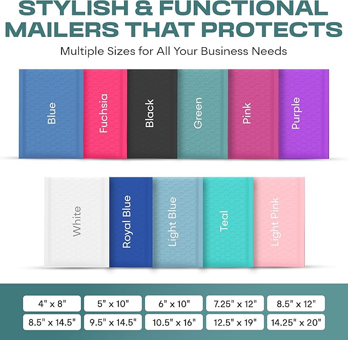 Green Small Bubble Mailers 4x8 Inch #000 | Thick Padded Poly Bubble Mailer Envelopes | 1000 Pack Bulk | Trading Card Sports Card Shipping
