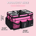 Large Cleaning Caddy Bag With Detachable Divider,Caddy Organizer With Handle,Cleaning Supply Storage With Adjustable Shoulder Strap & Waist Belt For Cleaners,Cleaning Housekeepers