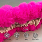 Fluffy Mirror Cover - 64"x21" Full Length Stretch Universal Ultra Soft Non-Slip Cover Warm Home Decor for Bedroom Cloakroom, Gift for Girls