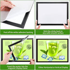 Marspark 12 Pieces 8 x 11.5 Inch Magnetic Sign Holder Magnetic Display Frame Self Adhesive Display Double Sided Picture Frames A4 Notice Window Sign Holder for Refrigerator Office Door Glass