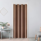 ChrisDowa Blackout Door Curtains for Doorway Privacy, Grommet Closet Curtains for bedroom closet door, Thermal Insulated Temporary Doorway Cover Room Divider Drapes (1 Panel, Cappuccino, 52 x 80 Inch)