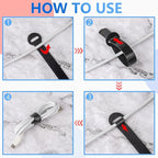 100 x Colourful Reusable Cable Ties, Cable Straps, Adjustable Cable Ties, Strong Hook and Loop Cable Straps with Buckle for TV Cables, PC Cables and Desk Organisation