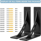 9"x8"x2.5" Heavy Duty Shelf Brackets - Max Load 1100 LBS, Premium Alloy Metal Mantel Brackets - Set of 2 - Fireplace & Countertop Support