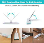 JOYMOOP 18 Inch Dust Mop for Hardwood Floors, Heavy Duty Industrial Wet Dry Mops with Telescopic Handle, Includes 3 Microfiber Mop Pads