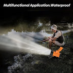 YIERBLUE Rechargeable Spotligh with 1000,000 Lumen LED, Handheld Rechargeable Spotlight IP67 Waterproof Flashlight, 9h Ultra-Long Standby, Ideal Spotlight for Boating, Camping