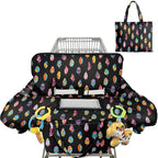 Shopping Cart Cover for Baby 2-in-1 High Chair Cover with Safety Harness Multifunctional Indian Colorful Feathers Cart Covers for Babies Soft Padded Grocery Cart Cover for Baby Boy Girl