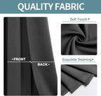 ChrisDowa Blackout Curtains 70 inches Wide for Bedroom - Extra Wide Grommet Thermal Insulated Room Darkening Curtains for Living Room (1 Panel, Dark Grey, 70 x 63 Inch)