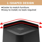 Bed Risers 2 inch, 3 inch, 4 inch, 6 inch or 8 inch Heavy Duty Furniture Risers, Up to 6000 Lbs L Shaped Design Bed Lifts Blocks for Couch Desk Sofa Table (Dark Brown 4 Pack, 6 Inch)