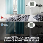 BGment Blackout Curtains - Grommet Thermal Insulated Room Darkening Bedroom and Living Room Curtains, Set of 2 Panels (70 x 84 Inch, Baby Blue)