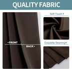 ChrisDowa Brownout Curtains 78 inches Long for Bedroom - Grommet Thermal Insulated Room Darkening Curtains for Living Room (1 Panel, Brown, 42 x 78 Inch)