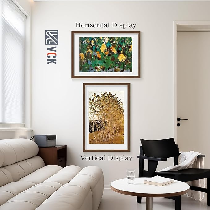 VCK 20x30 Poster Frame 5 Pack - Brown, High-End Wood Picture Frames with Polished Plexiglass, Display 16x24 Photo with Mat or 20x30 without Mat, Art Gallery-Quality, Wall Hanging, Brown
