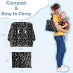Shopping Cart Cover for Baby Girl Boy 2-in-1 High Chair Water Resistant High Chair Cover Black Flower Gender Neutral Cart Cover for Babies Padded Grocery Cart Cover for Baby