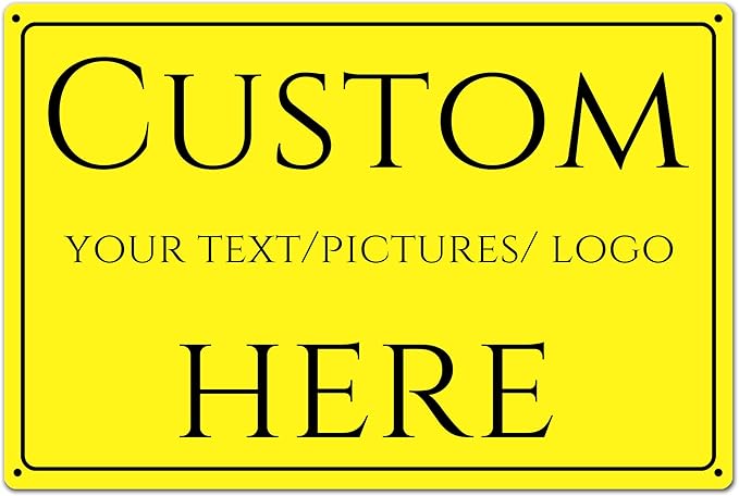 Custom Sign, Custom Delivery ，Aluminum Weatherproof Metal Sign Multiple Sizes, Customize for Office, Business, Workplace, office, Home, Delivery (14 * 10Inch)