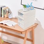 Oymlclivisa Small Stackable Desktop Drawers Unit, Plastic Storage Drawer, 3 Packs