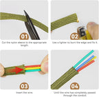 Polyamide Cable Sleeve, 10ft Flexible Expandable Braided Sleeving, Cable Management Sleeve for TV Computer Office Home Entertainment (Green, 3/8")