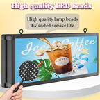 P10 39"x14" Double-Sides LED Advertising Sign Outdoor Digital Billboard with High Brightness, WiFi Programmable for Stores, HD Image/Text Display, Weatherproof & Energy Efficient