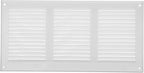 Repa Market 12x6 Inch Air Vent Cover/White Galvanized Steel Louvered Grill Cover with Mesh Screen/Wall or Ceiling Vent/Durable Flush Mount HVAC Register for Indoor and Outdoor Ventilation