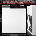 Facmogu 20PCS Vinyl Record Dividers, Upgrade Thicker 12" Plastic Vinyl Record Divider, Reusable DIY Blank Album Vinyl Separators for LP DVD Record Organization, Writable 33 RPM Record Dividers - White