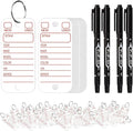 500 Pcs PVC Tags with Labels and Rings, Car Key for Organization, Identifiers, and Luggage Tags with 4 Pcs Markers, Plastic Keychain Tags for Car, Truck, and Dealer Use