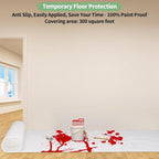 36" x 100' Temporary Floor Protection for Construction, Reusable Heavy Duty Floor Covering Roll for Hardwood Floors Tile & Paint, Anti Slip, Waterproof Carpet Protector Covers 300 sqft (3' x 100')