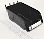 WALLPEG Peg Board Bin Kit - 5 LARGE BLACK PEGBOARD BINS - Pegboard Parts Storage Craft Organizer Tool Peg Board Workbench Bins Accessories -MADE IN USA-