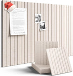 Large Felt Bulletin Board 36" x 24" Cork Board Alternative-6 Pack with 40 Safe Removable Adhesive Tabs, Cork Boards for Walls Cork Board for Home Office Classroom Pin Board (Oatmeal)