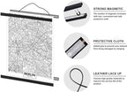 Poster Frame Frames 120x80 120x90, Magnetic Light Wood Wooden Poster Hangers Hanger Hanging Kit for Canvas Artwork Art Print (120cm /47",Black)