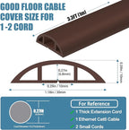 Floor Cord Covers for Wires 3.3FT Cable Hider Wire Cover Self Adhesive Cord Hider Floor for Offices, Homes, Workshops, Warehouses Cable Cavity 0.39" W x 0.27" H