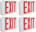 LIT-PaTH LED EXIT Sign, Emergency light with Double Face and Back Up Batteries- US Standard Red Letter Exit Lighting, UL 924 and CEC Qualified, 120-277 Voltage, 4-Pack