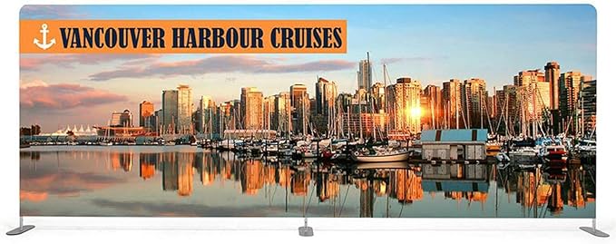 Custom Straight Tension Fabric Display Backdrop, Step and Repeat Backdrops for Events, Trade Show Display Backdrop Booth (Graphic with Stand, 13x8ft Single Sided Print)