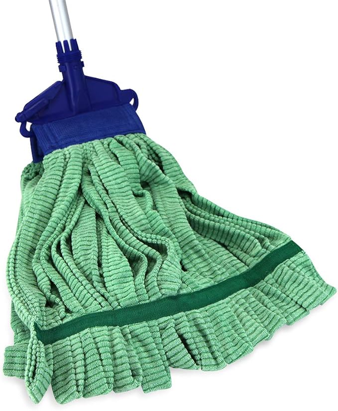 Arkwright Microfiber Tube Mop Head Replacement - Heavy Duty, Lint Free, Super Absorbent & Bleach-Safe, Janitorial Essential for Commercial & Industrial Floor Cleaning, 11 oz, Green