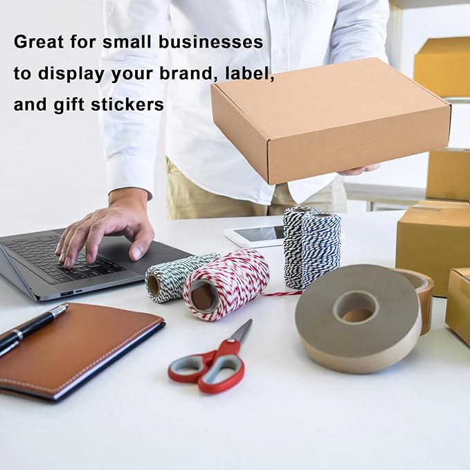 MEBRUDY 13x10x3 Inches Shipping Boxes Pack of 25, Small Corrugated Cardboard Box for Mailing Mailer Packing, Brown