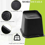 Bed Risers 1 inch, 2 inch, 3 inch, 4 inch, 5 inch, 6 inch, 8 inch Heavy Duty, Oversized Furniture Riser for Couch Sofa Table Chair Leg Frame Dorm, Support up to 6000 Lbs (Black 4 Pack, 5 inch)