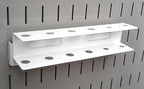 Wall Control Screwdriver Holder Bracket Slotted Metal Pegboard Accessory Slotted Tool Board - White