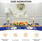 SEPARO Spandex Table Cover 2 Pack 6Ft Royal Blue Fitted Tablecloths,Washable Wrinkle Resistant Stretch Table Cloth Rectangle for Party Hosting Supplies,Wedding Decorations,Vendor Display,Banquet
