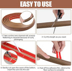 Floor Cord Cover Cable Cavity Self Adhesive Cord Hider Floor 10FT Floor Cable Management Power Cord Protector Floor Electric Cord Covers for Offices, Gym, Exhibitions (Misty Brown Wood, 1.18" x 10')