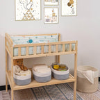 CubesLand Cube Shelf Storage Baskets for Organizing, Woven Shelf, Closet Bins Shelves Toy Basket Box Nursery Baby 2 Packs Organization Off White/Light Gray