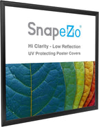 SnapeZo Poster Frame 36x36, Black, 1.25 Inch Aluminum Profile, Front-Loading Snap Frame, Wall Mounting, Professional Series