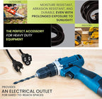 Go Green Power Inc. 16/3 25ft Black Outdoor Extension Cord - Reliable, Heavy Duty - Ideal for Outdoor Tools & Equipment - GG-13725BK