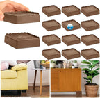 Bed Risers 1 inch, 2 inch, 3 inch, 4 inch Heavy Duty, Adjustable Furniture Riser for Table Desk Couch Sofa Chair Recliner Leg Frame Dorm, Stackable Bed Raisers Blocks (Brown 12 Pack, 1 inch)