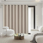 BGment Camel Sliding Door Curtain 96 Inch Long - Wide Room Darkening Room Divider Curtain for Bedroom Privacy Themral Insulated Grommet Room Separator Drape, 1 Panel, 100 X 96