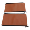 Garosa Stroller Handle Cover Universal Handle Sleeve Cover Removable Zipper PU Leather Handlebar Sleeve Cleanable Cart Replacement Grip Bar(Brown)
