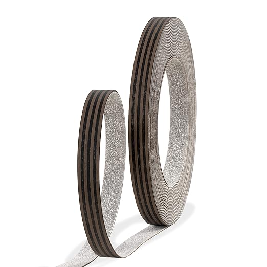 GSCIT Club Edge Banding, 3/4 inch x 25ft roll of Veneer Edge Banding -Pre-glued Flexible Edging, Myriad Ribbonwood PVC Tape Banding for Cabinet Repair Furniture Restoration