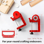 Tabletop Gift Wrapping Tool with Tape Dispenser & Cutter–2 Pack Adjustable Wrapping Paper Table Clamps with 2 Tapes–Perfect for Christmas, Holidays, and Crafting