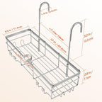 DELLAN Hanging Shower Caddy, Shower Rack with Hooks for Shower & Bath Chair, Bathroom Shower Basket for Elderly, Pregnant, Handicap, Patient