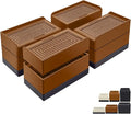 Furniture Risers 3 inch, Rectangle Adjustable Risers Blocks for Bed Sofa Table and Couch Lift to 1.5 or 3 inch，Heavy Duty Support Up to 1,300 Lbs (4 Pack-Brown)