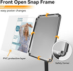 Heavy Duty Pedestal Sign holder floor stand Adjustable Sign Stand for Vertical and Horizontal view Poster Stand with Aluminum Frame for Display 8.5 x 11 inch